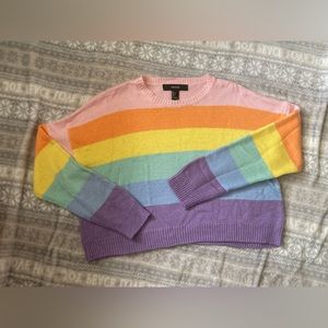 Forever 21 rainbow sweater size S
